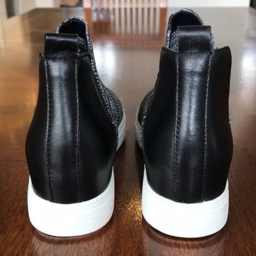 Chelsea & Violet Cielo Flyknit Leather Wedge Slip On Sneakers 10 - Picture 7 of 9